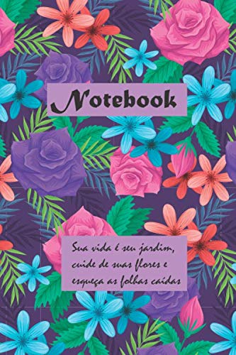 ler totalmente Notebook: Caderno misto de linhas e desenhos, com belos desenhos de flores, ideal para todos os tipos de memórias, notas, desenhos, criações, estudos, 6x9 / design da natureza (Portuguese Edition)