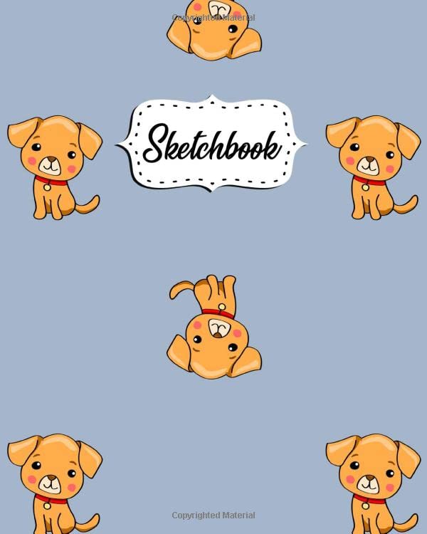 Sketchbook: Amazing Girly Drawing Book, Sketch Pad, Painting Journal for Class, Work or Home, 8x10 in - Sweet Puppy Pattern baixar o livro de graça