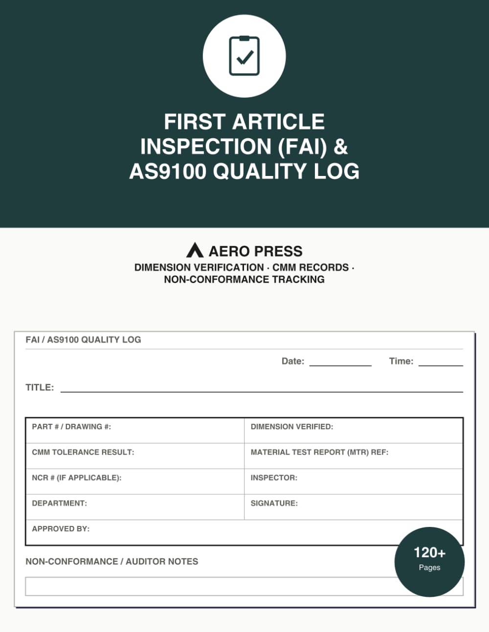 First Article Inspection (FAI) & AS9100 Quality Log: Dimension Verification · CMM Records · Non-Conformance Tracking baixar o livro de graça