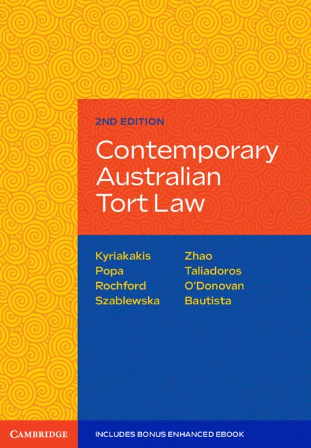 Contemporary Australian Tort Law (English Edition) baixar livro de graça