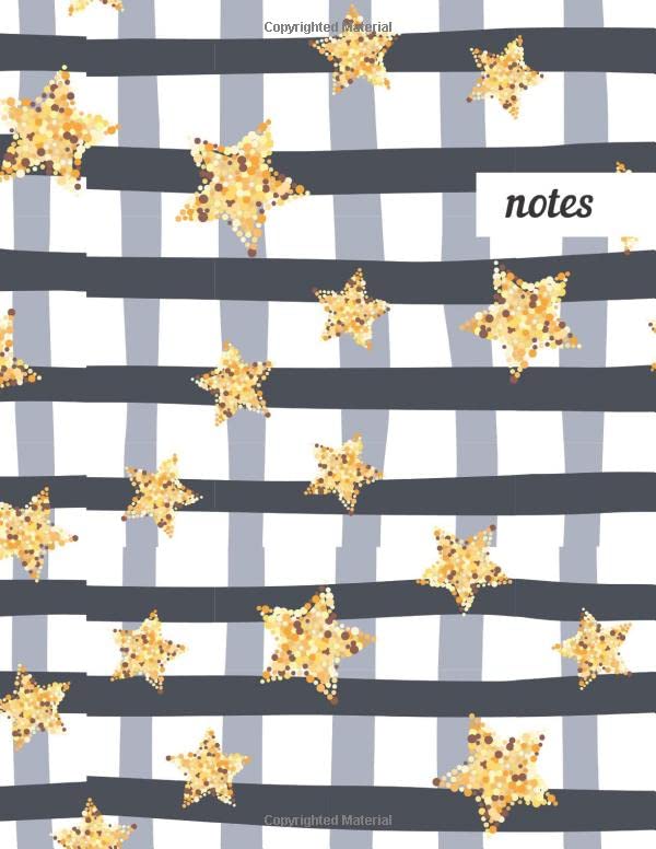 Notes: College Ruled Lined Journal, Cute Golden Pattern Design - Perfect for Office, School, College, Writing & Note Taking - Large 8.5 x 11 inches - 110 Pages baixar livro de graça