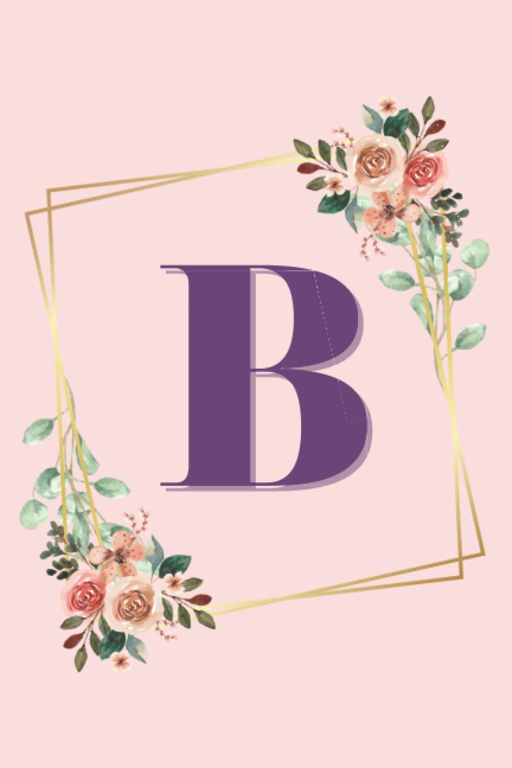 ler totalmente Girl Capital Letter B Alphabet Notebook Stationary Supplies for Kids Teens Girls Woman Journal Women Journaling Scrapbooking Express Your Creativity... Adorable Peach Flower Design Present Gift