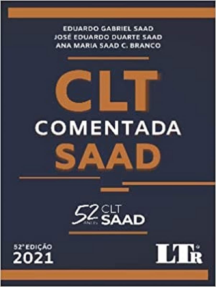 capítulo por capítulo baixar Clt Comentada Saad 52ª Edição 2021