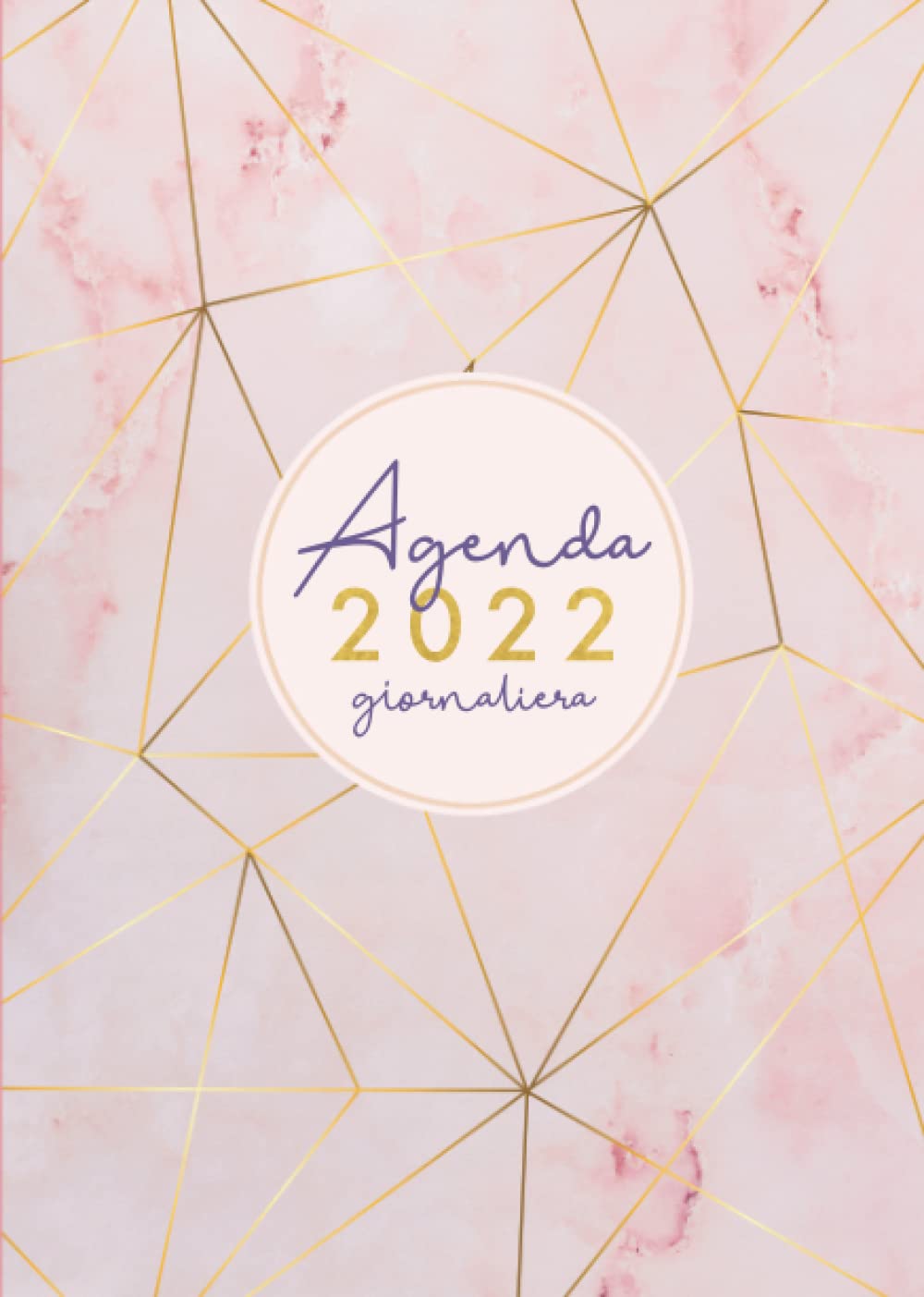 capítulo por capítulo baixar 2022: Agenda giornaliera 2022 12 mesi, una pagina al giorno, italiano, 15x21 cm A5, marmo rosa e strisce (Italian Edition)