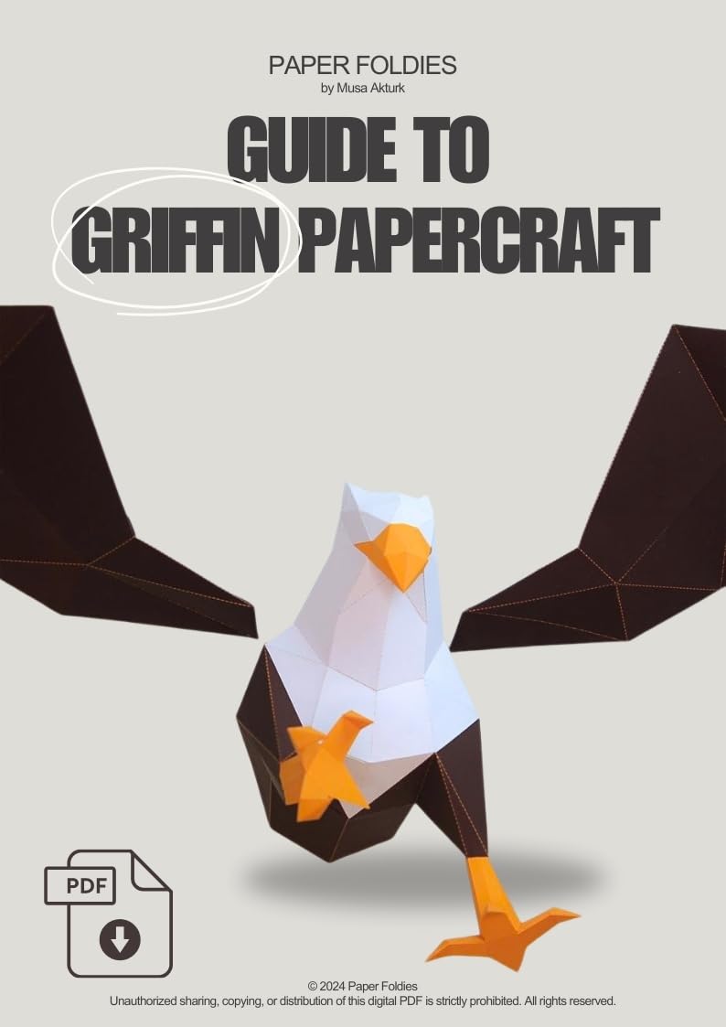 ler totalmente Griffin Wall Sculpture Papercraft - 3D Low Poly Digital Model Template: DIY Craft Project for Home Decor | Instant Download (Papercrafts) (English Edition)