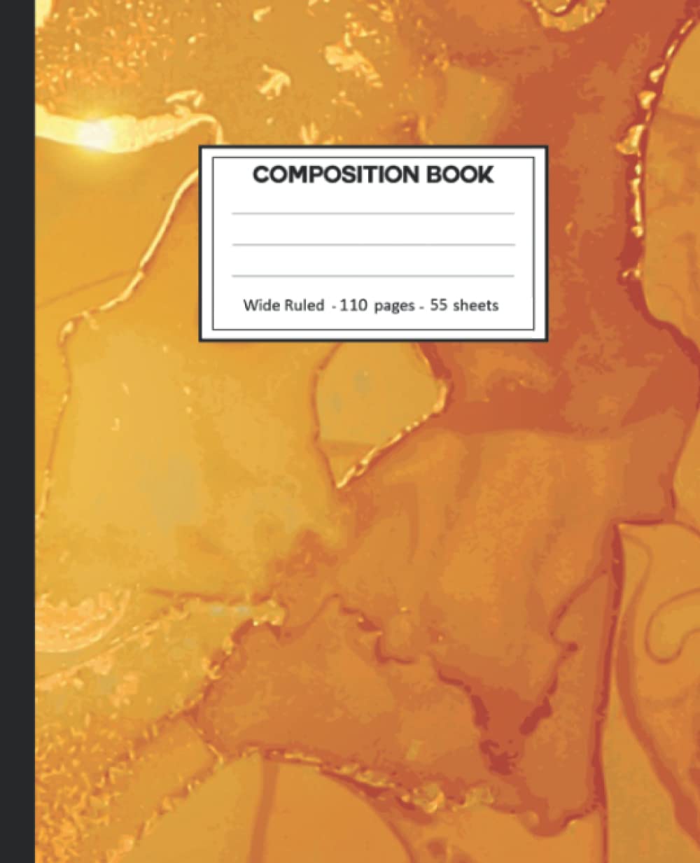 Composition Notebook: Orange Marble Wide Ruled Paper Notebook Journal size 7.25 x 9.25” for student baixar livro de graça