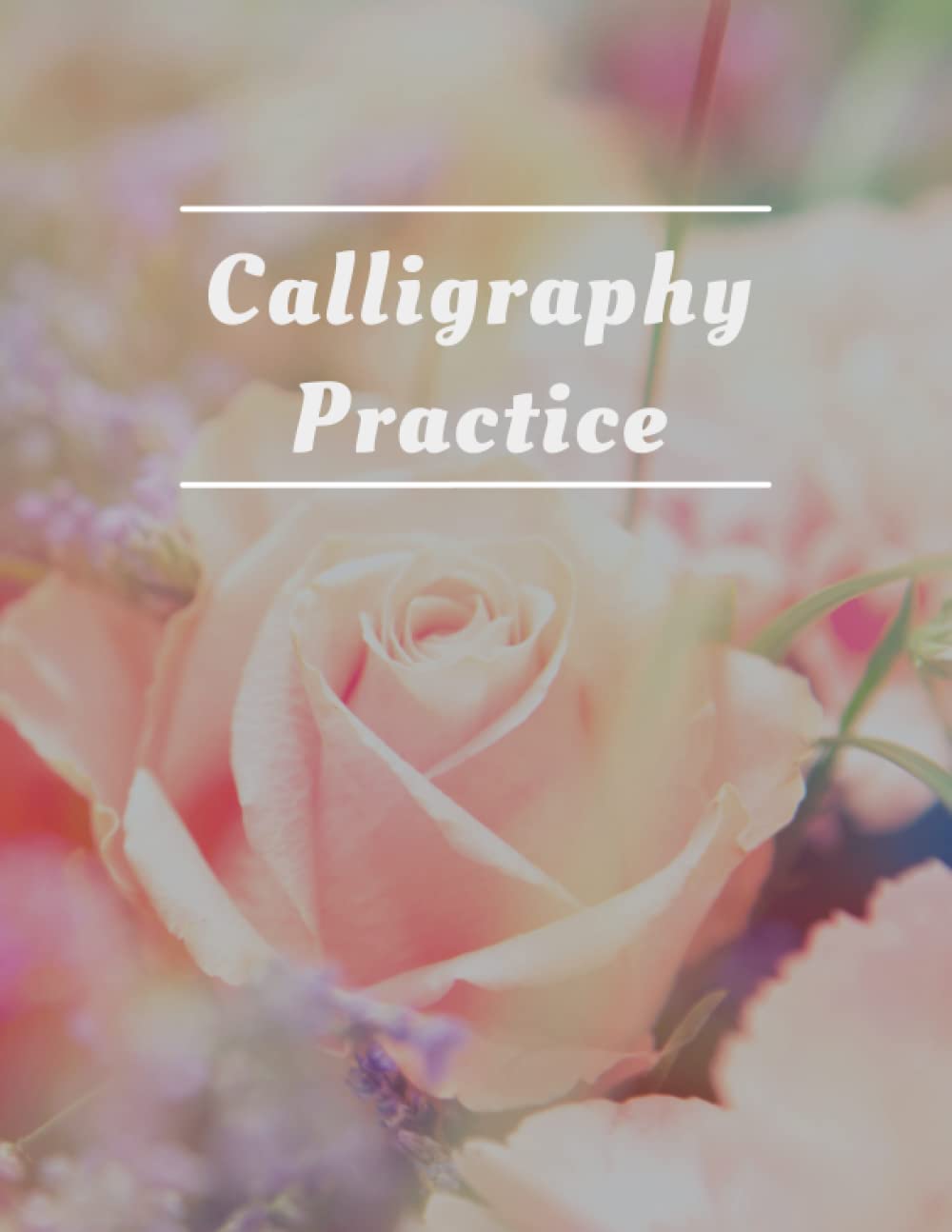 Western Calligraphy Workbook: Handwriting, Cursive, Slanted Grid Combo. Practice Paper for Beginners. - Rose