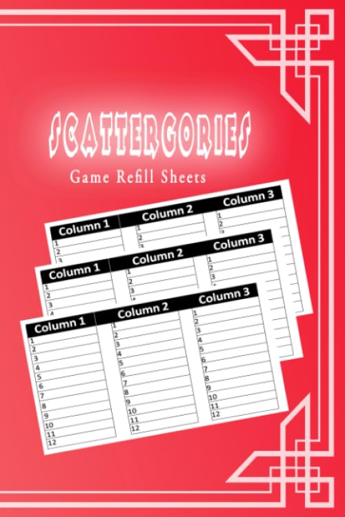 Scattergories Game Refill Sheets: score keeping log book for Scattergories games score cards. baixar livro de graça