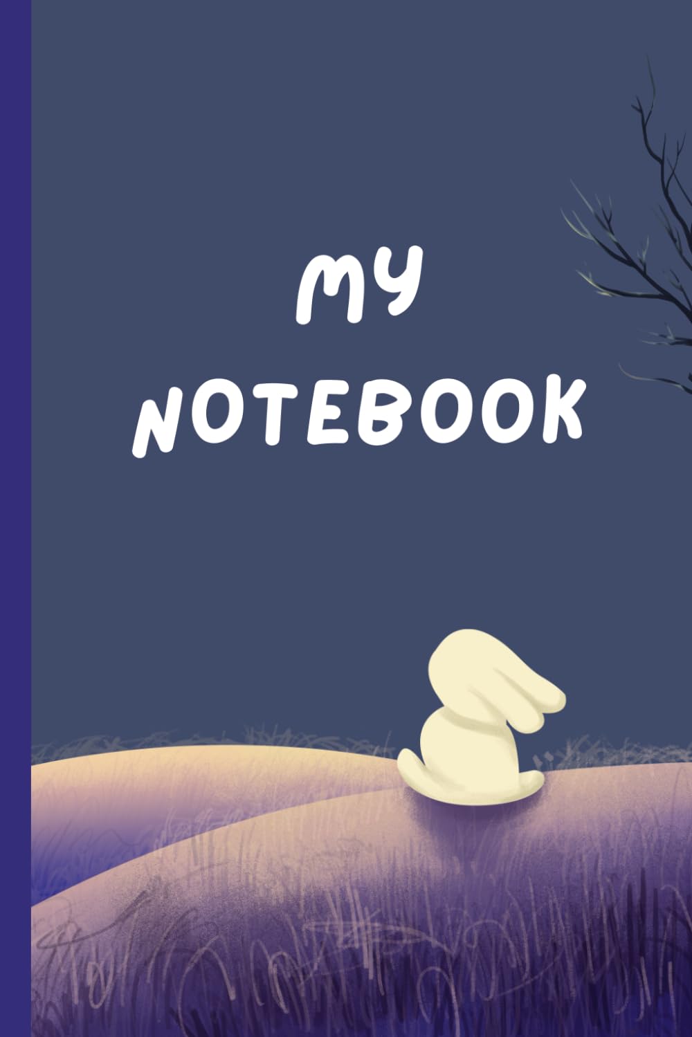 ler totalmente Cute Bunny Moon Notebook for Kids: Lined Journal With Kawaii Rabbit Night Sky Design