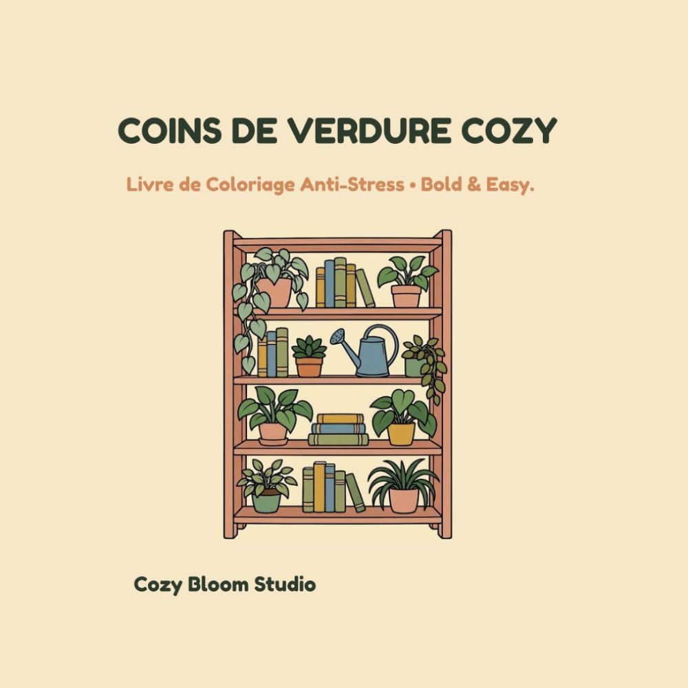 Coins de Verdure Cozy: Livre de Coloriage Anti-Stress • 40 Illustrations Bold & Easy de Plantes et Coins Cocooning (French Edition) baixar o livro de graça