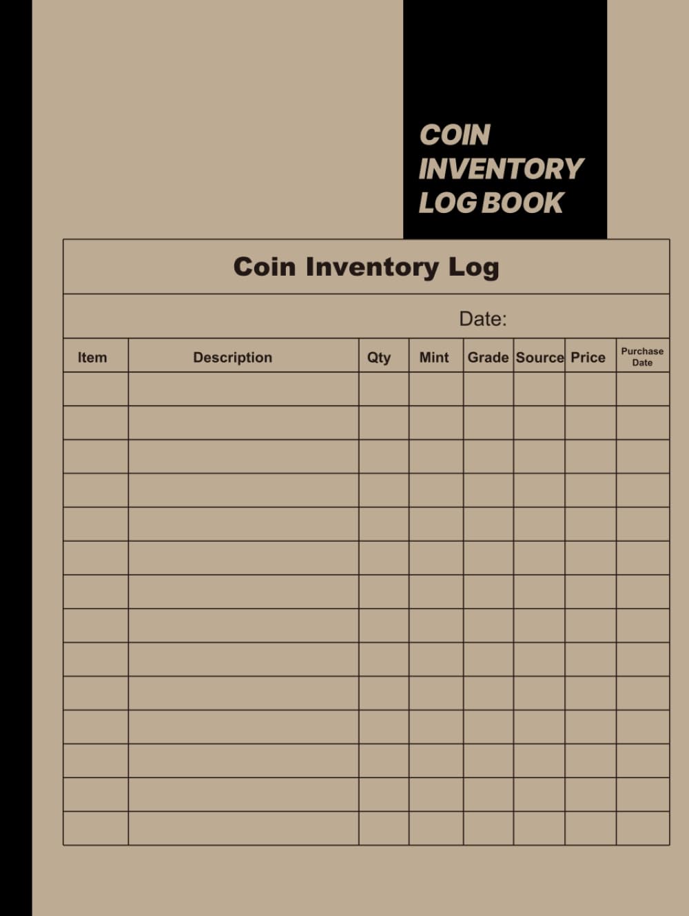 ler totalmente Coin Inventory Log Book: Simple Coin Collection Inventory Log Book for Track, Record, Catalogue, Organize, and Manage Your Coins Collection, Collectors