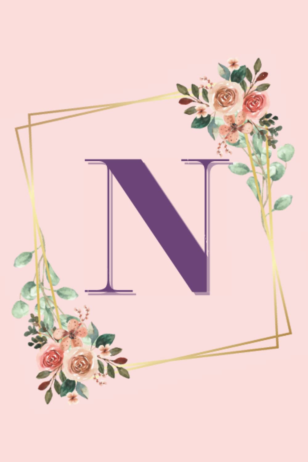 Girl Capital Letter N Alphabet Notebook Stationary Supplies for Kids Teens Girls Woman Journal Women Journaling Scrapbooking Express Your Creativity... Adorable Peach Flower Design Present Gift baixar o livro de graça