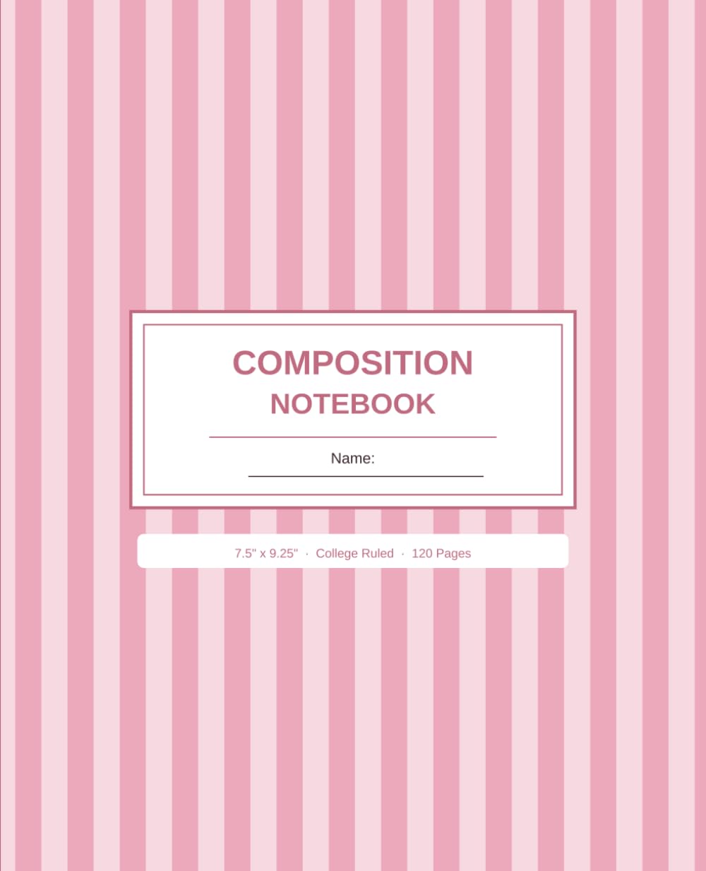ler totalmente Light Pink Striped Composition Notebook: College Ruled Notebook for School, Work & Home