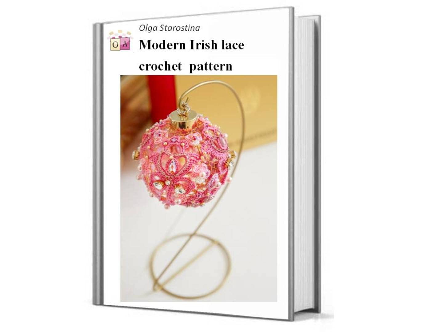 Crochet Christmas ball - modern Irish lace. (Modern Irish Crochet Lace Pattern) (English Edition)