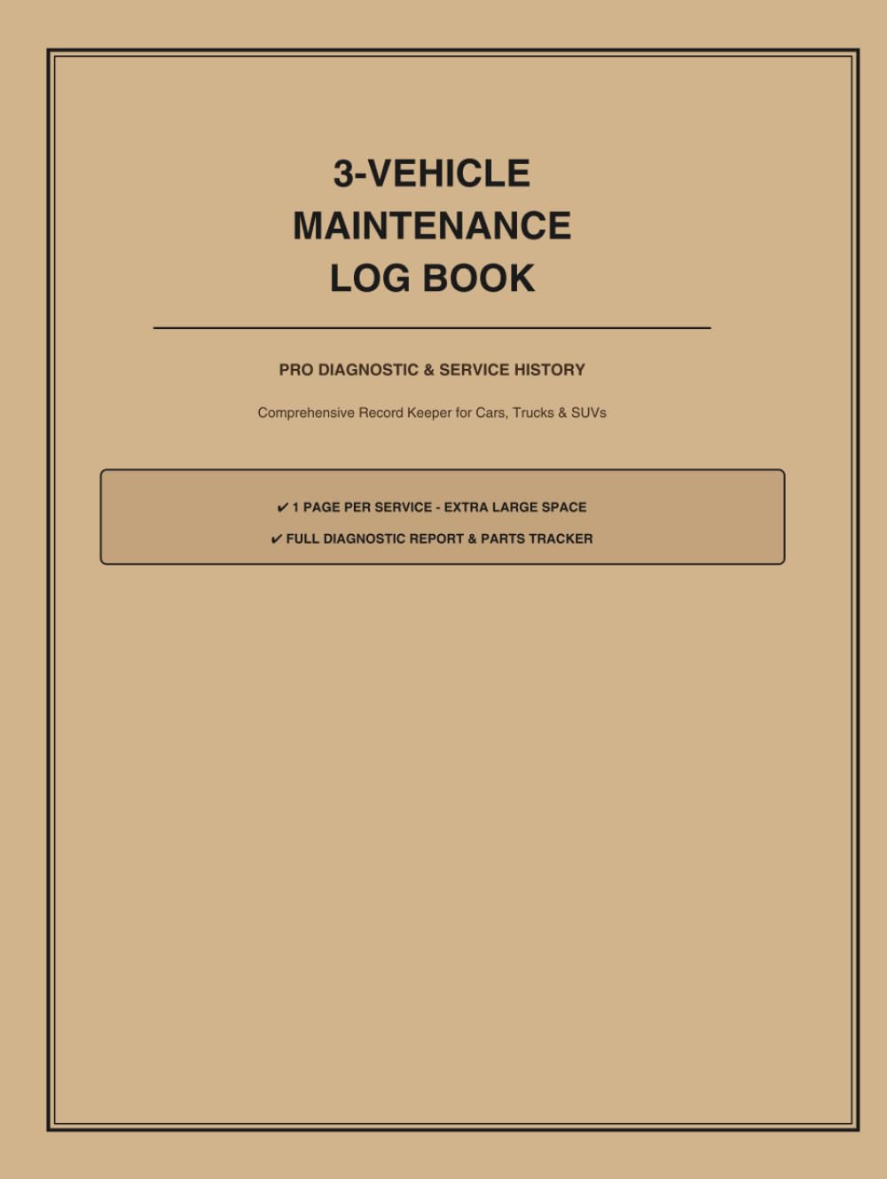 capítulo por capítulo baixar 3-Vehicle Maintenance Log Book: Comprehensive Auto Record Keeper with 32-Point Diagnostic Inspection Checklist, Repair Cost Invoice & Parts Number Tracker for Cars, Trucks & SUVs