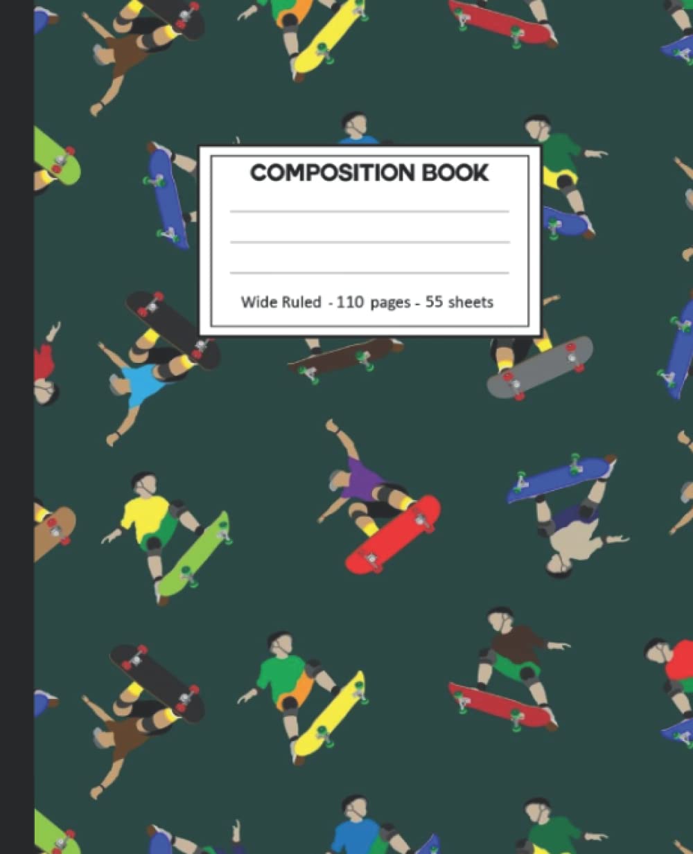 capítulo por capítulo baixar Composition Notebook: Wide Ruled: 110+ Lined Pages Writing Journal: Skateboarding Theme.