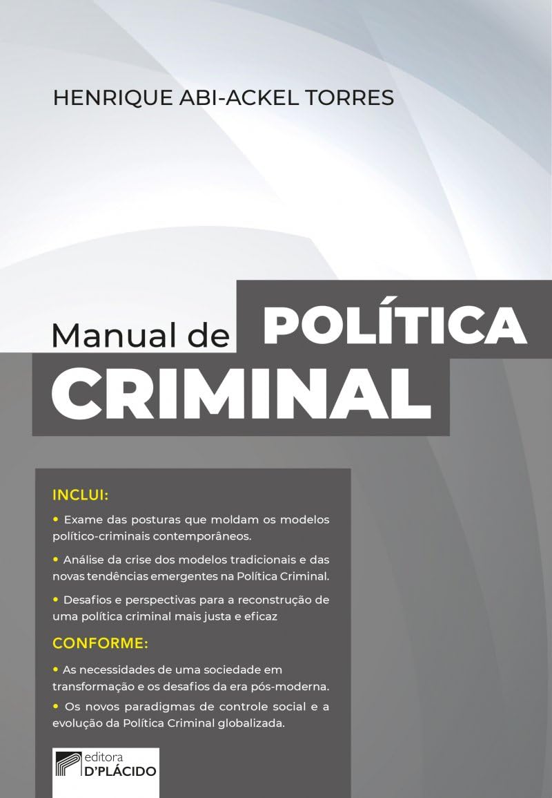 MANUAL DE POLÍTICA CRIMINAL - 1ª EDIÇÃO baixar o livro de graça