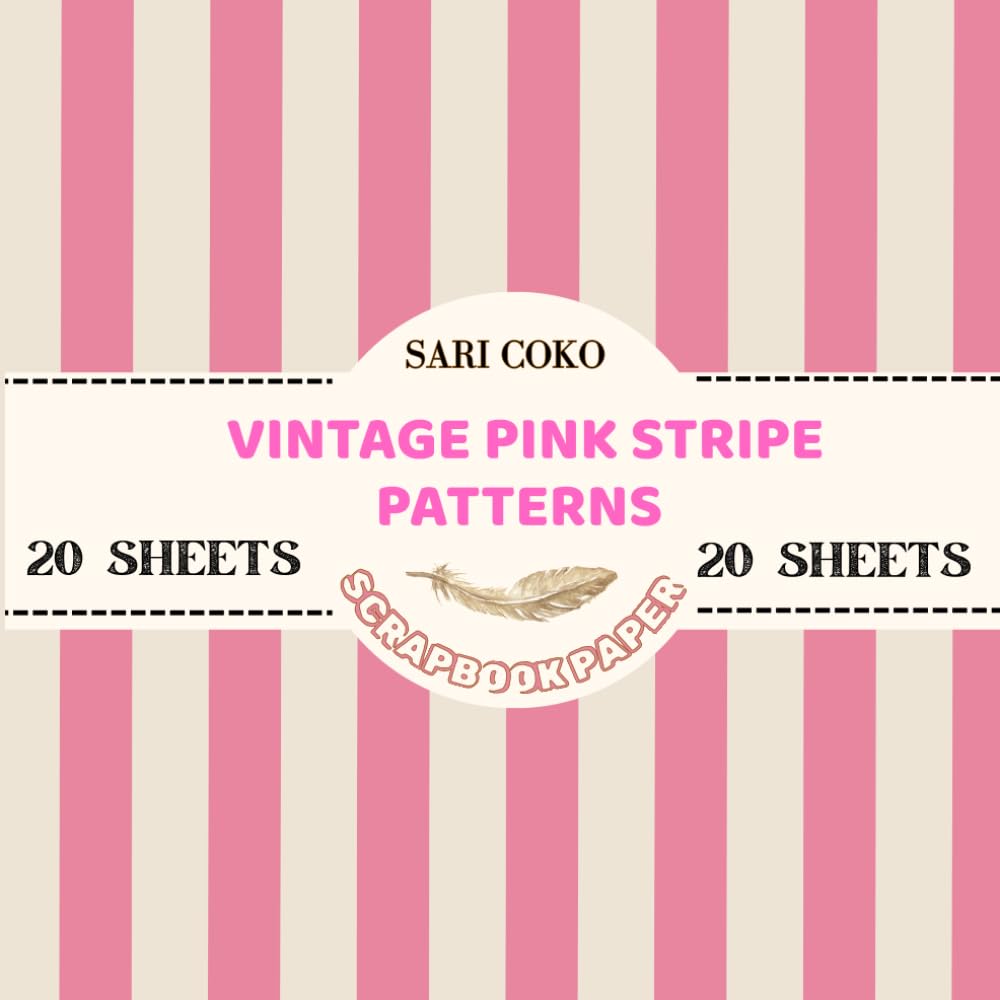 Vintage Pink Stripe Patterns: 20 Double-Sided Decorative Pattern Papers for Scrapbooking, Junk Journals, Handmade Cards and Creative Paper Projects baixar livro de graça