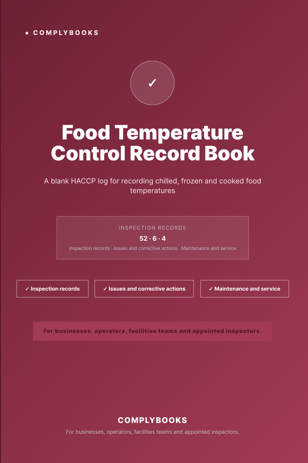 Food Temperature Control Record Book: A blank HACCP log for recording chilled, frozen and cooked food temperatures baixar livro de graça