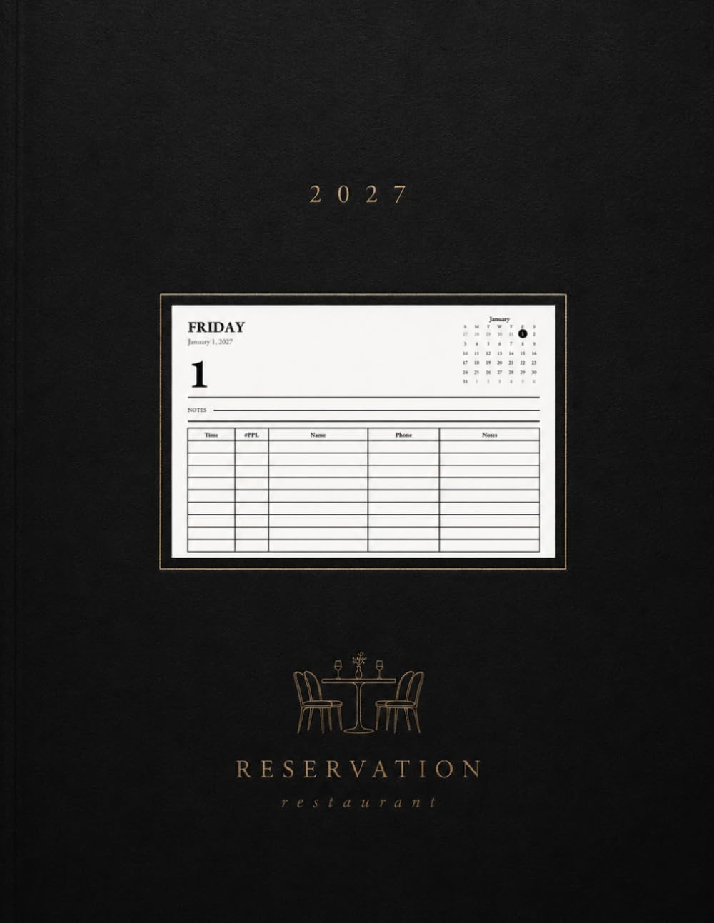 ler totalmente Reservation Book For Restaurant 2027: From January to December | 365-Day Dated Planner | Dinner Appointment Tracker for Restaurants