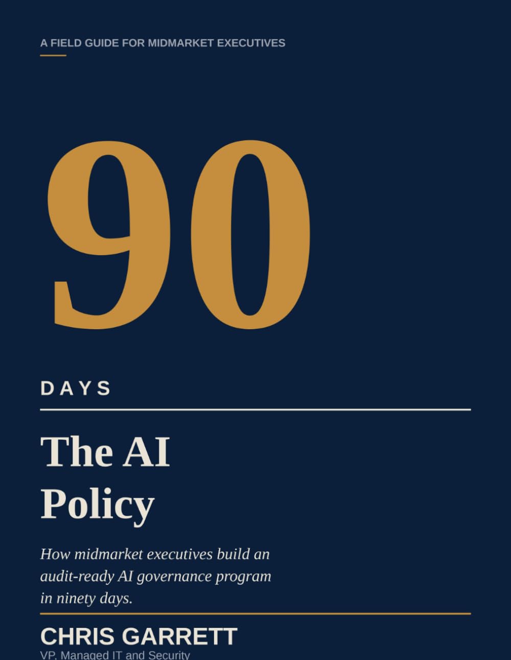 The 90 Day AI Policy: How Midmarket Executives Build an Audit-Ready AI Governance Program in Ninety Days baixar o livro de graça