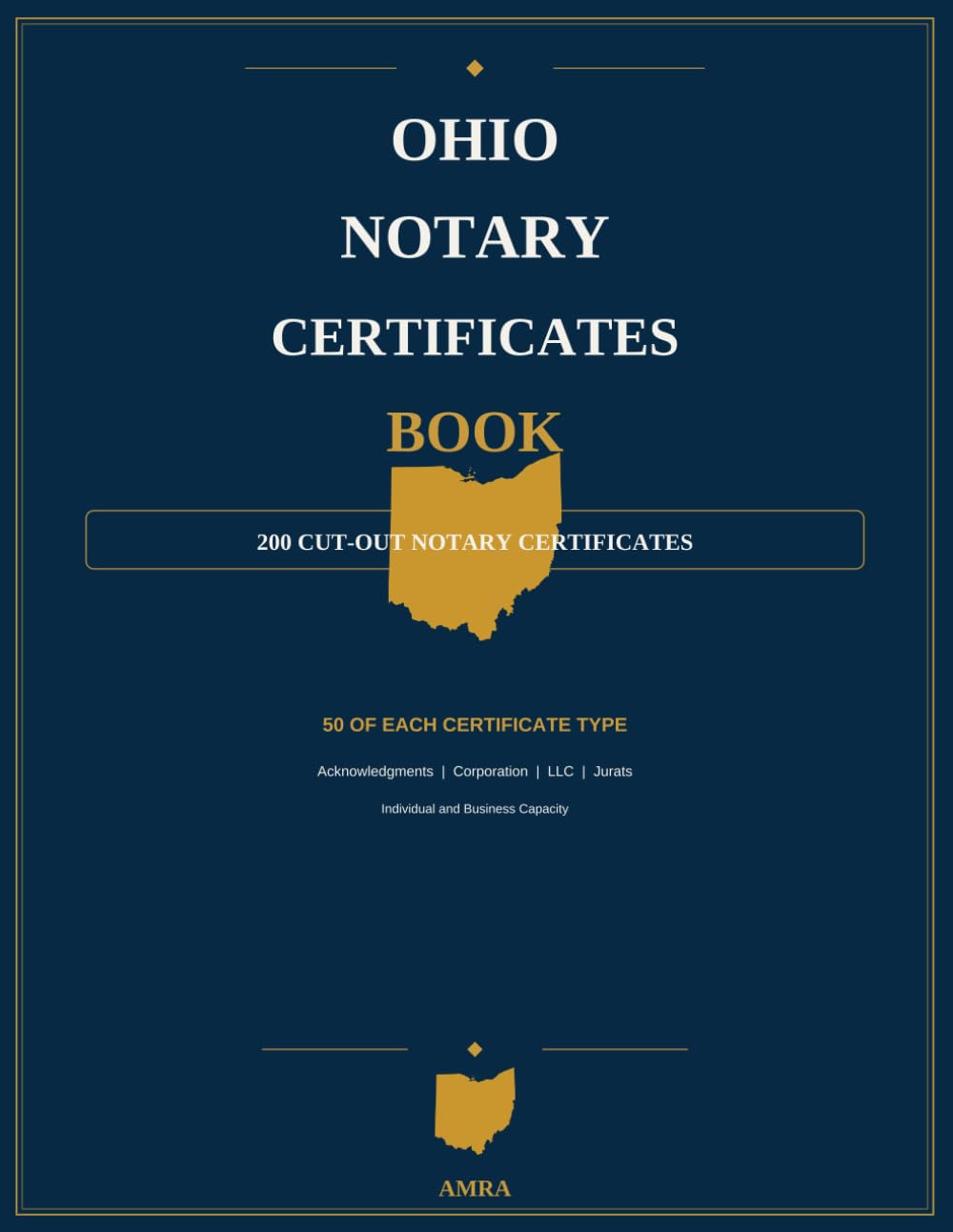 OHIO NOTARY CERTIFICATES BOOK •: 200 Cut-Out Notary Certificates: Individual, Corporation, Limited Liability Company, Partnership, Attorney-in-Fact,... and Jurat Forms — Two Per Page baixar livro de graça