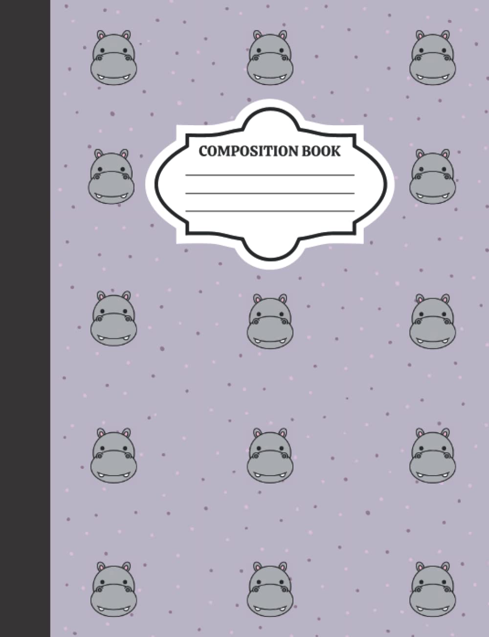 ler totalmente Purple Hippo Composition Journal: Adorable Hippos! Lined Notebook: Paperback - 200 Pages