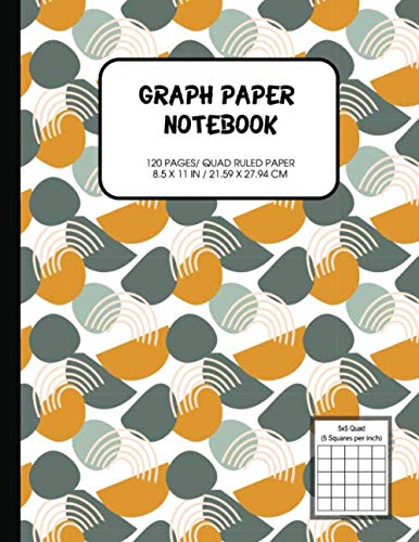 Composition Notebook: Graph Paper 5x5: Quad Ruled 5x5, The Notebook For Design Projects, Mapping, Designing Floorplans, Tiling, Playing Pen And Pencil ... Planning Embroidery, Cross Stitch Or Knitting