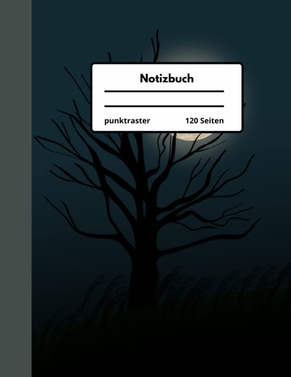 ler totalmente Notizbuch punktraster: Groß 8.5 x 11 - 120 Seiten - Schwarz gepunktet - Notizbuch/Journal mit punktraster für Frauen und Männer mit Baum/Mond Motiv (German Edition)