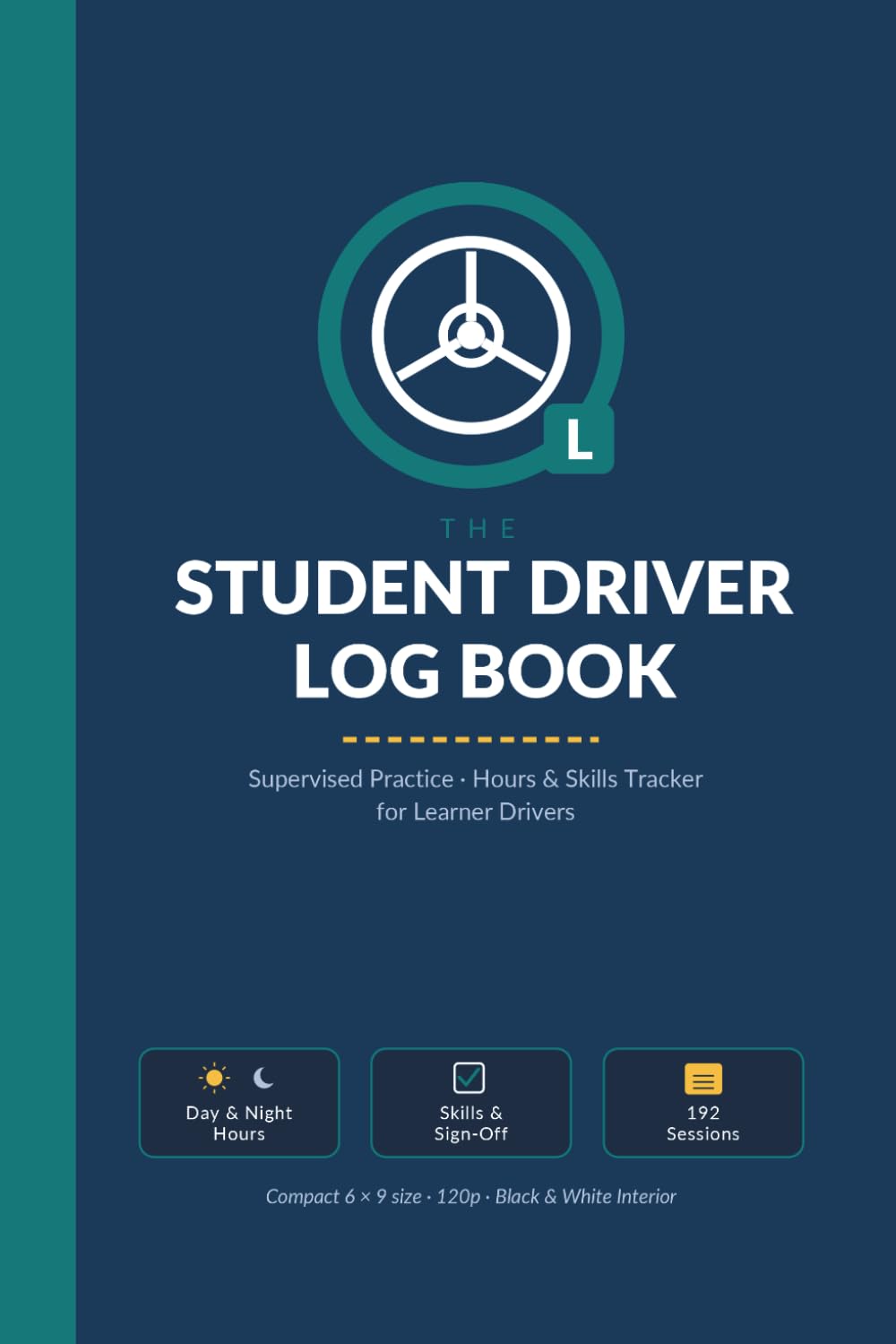 Student Driver Log Book | Supervised Practice Journal to Track Driving Hours, Skills & Milestones for Learner, Teen & New Drivers | Black & White Interior baixar o livro de graça