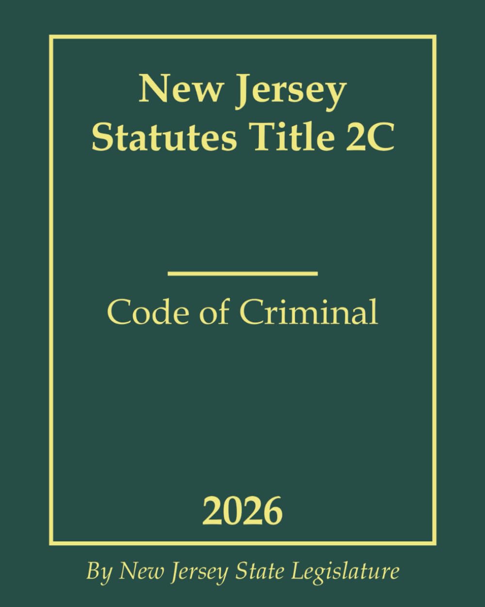 New Jersey Statutes Title 2C - Code of Criminal 2026 baixar o livro de graça