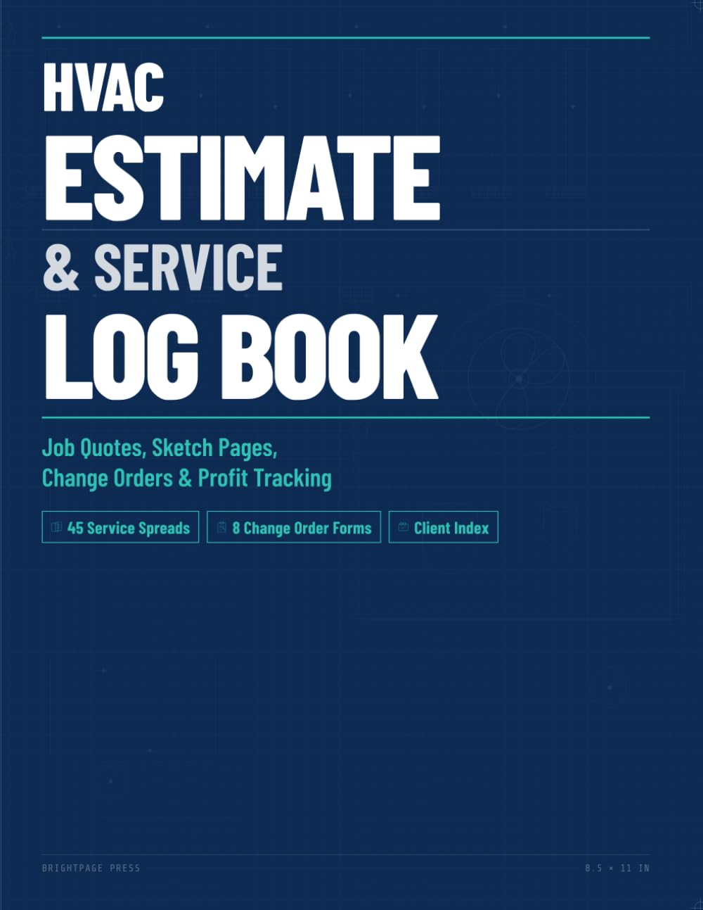capítulo por capítulo baixar HVAC Estimate and Service Log Book: Service Call and Repair Record Book for HVAC Technicians and Contractors with Sketch Pages, Change Order Forms,... and Client Index, 45 Jobs, Large 8.5 x 11