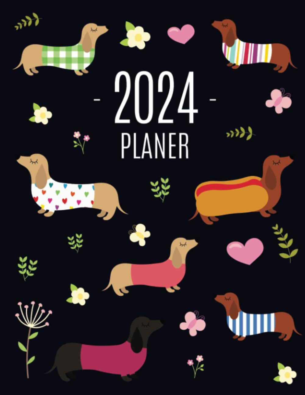 ler totalmente Dackel Planer 2024: Wochenplaner 2024 mit Hund | Monatsplaner 12 Monate Organizer | Einfacher Überblick über die Terminpläne | Agenda mit Raum für Notizen (German Edition)