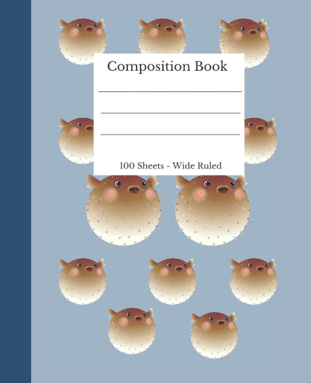 Axolotl Blobfish Fish Composition 100 Sheets Wide Ruled: Amphibian Unique Sea Animals Blobfish Composition