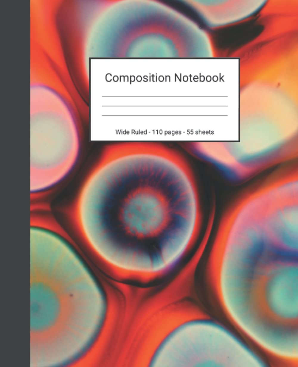 ler totalmente Composition Notebook: Wide Ruled Paper Notebook Journal - Red and Green Abstract Painting - Blank Wide Lined Workbook