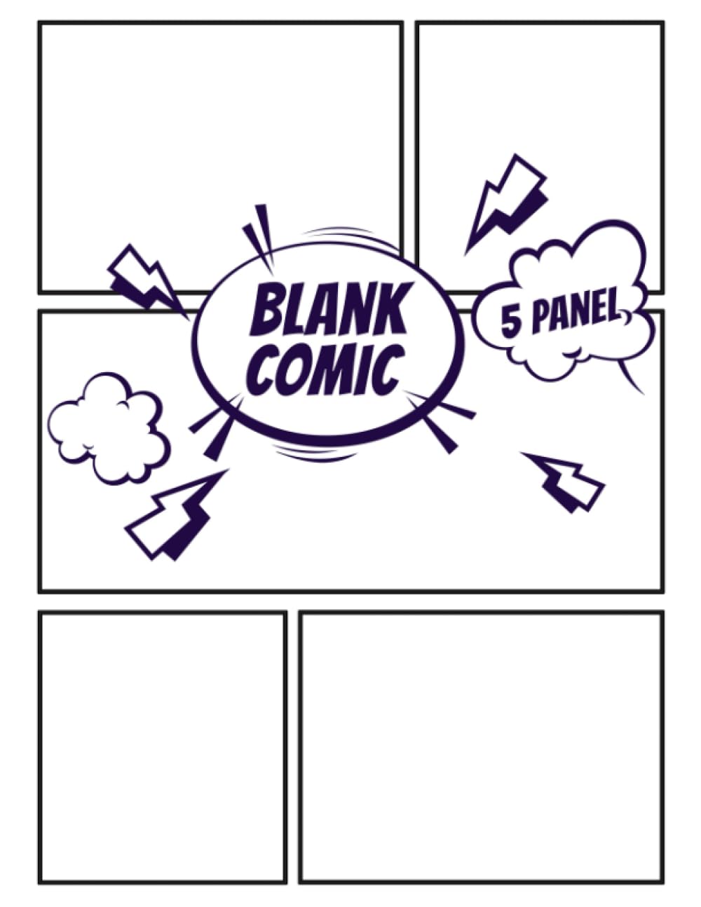 Comic Book 5 Panel: Blank Comic Storyboard 5 Panel Draw Your Own Comics with Variety Drawing Templates baixar livro de graça