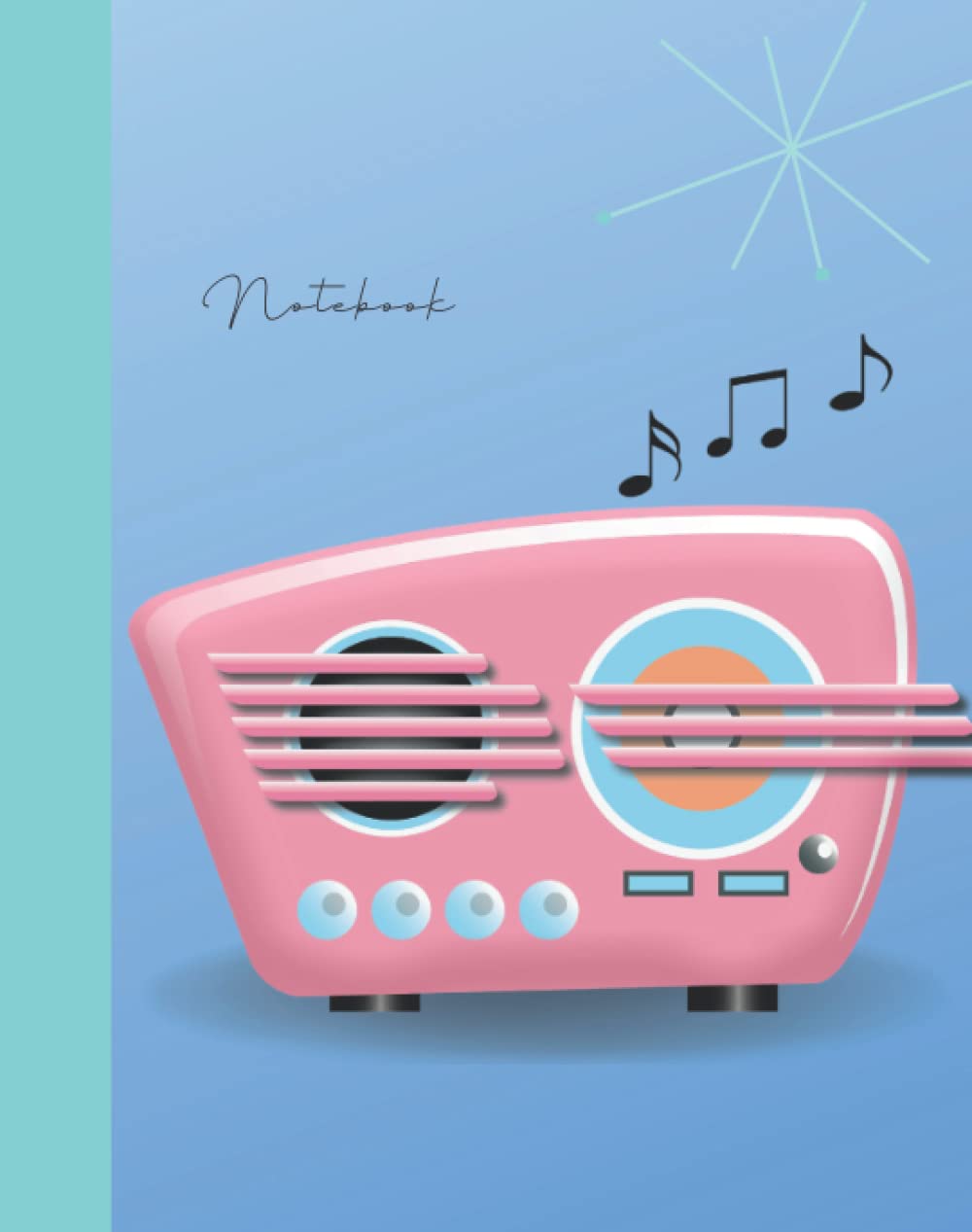 WINTERBEE NOTEBOOK. Medium 7.5"x9.5". 160 Lined Pages/80 sheets. Notebook for Women, Men, Teens, Kids.: Beautiful Softcover Lined Journal Notebook... Home, Gifts. Retro Radio, Pink design. baixar livro de graça