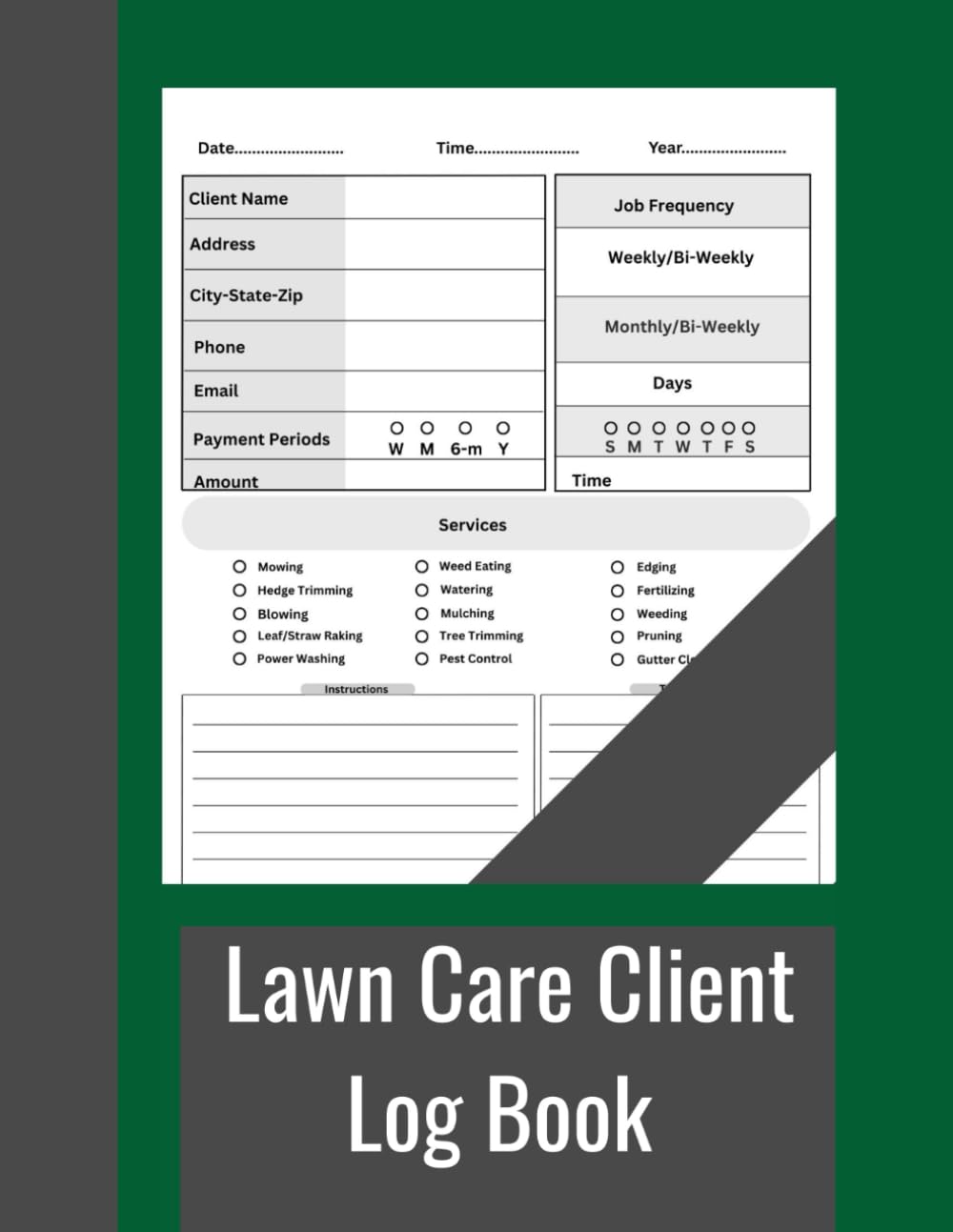 ler totalmente Lawn Care Client Log Book: Simple Lawn Mowing And Landscape Appointment Logbook, Track And Record Your Client's Information Easily