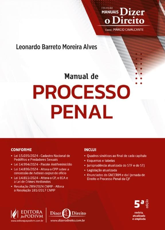 Manual de Processo Penal - 5ª Edição (2025)