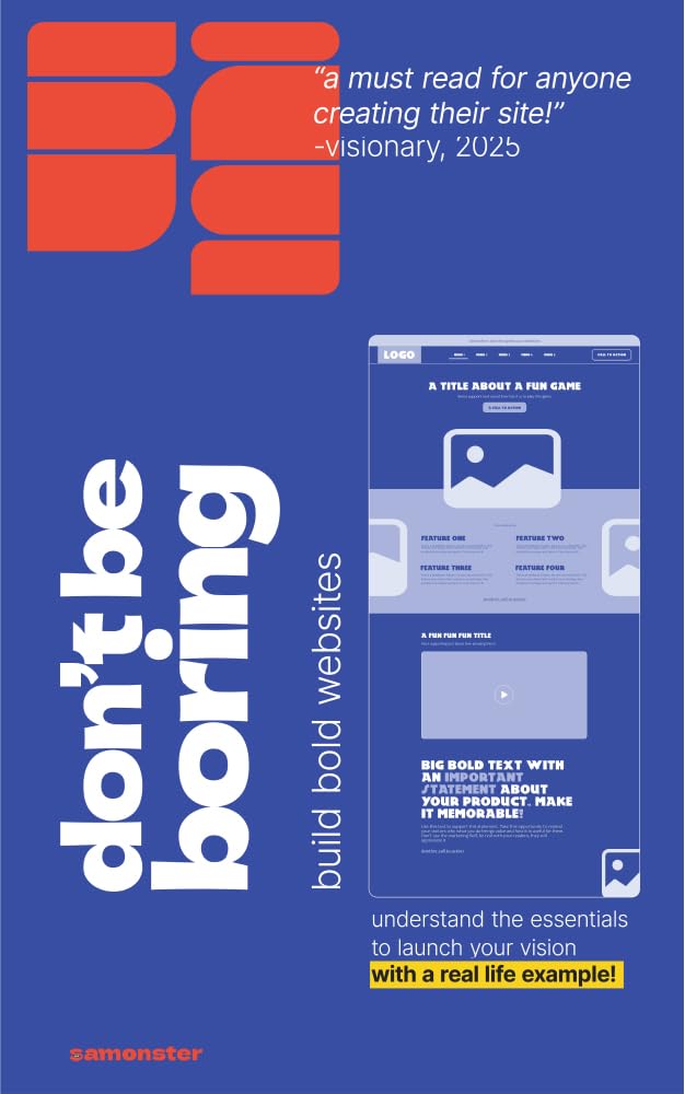 ler totalmente don’t be boring. build bold websites.: understand the essentials to launch your vision with a real life example! (English Edition)
