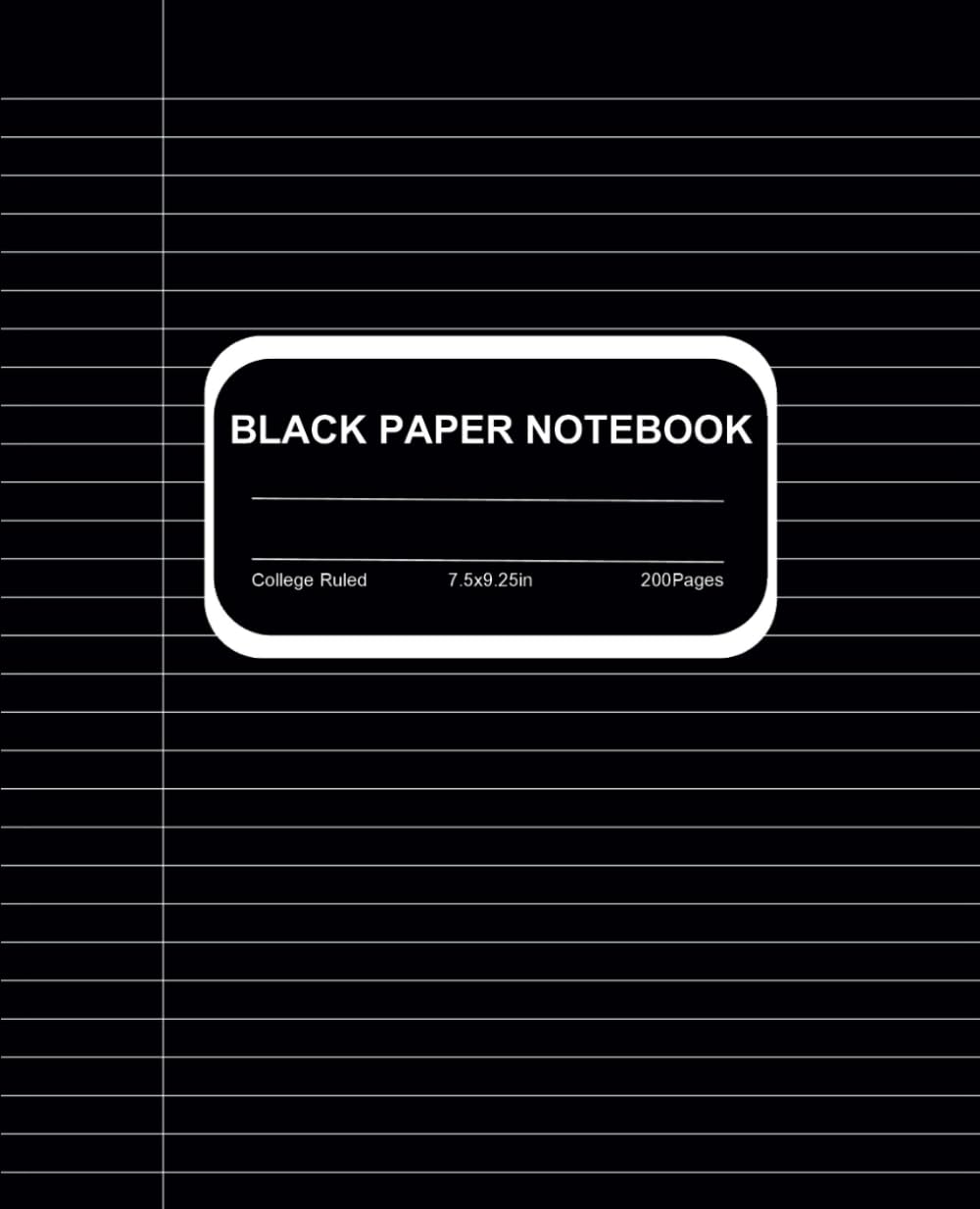 capítulo por capítulo baixar Black Paper Notebook For Gel Pens | College Ruled: 7.5 x 9.25 inch, 200 Pages - Ideal For Use with Gel Pens