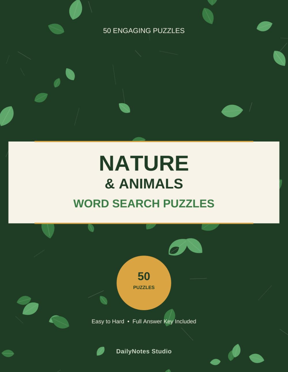 capítulo por capítulo baixar Nature & Animals Word Search Puzzles: 50 Large-Print Puzzles for Adults — Easy to Hard, with Full Answer Key