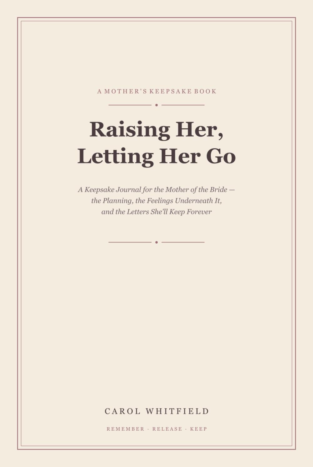 Raising Her, Letting Her Go: A Keepsake Journal for the Mother of the Bride — the Planning, the Feelings Underneath It, and the Letters She'll Keep Forever baixar livro de graça