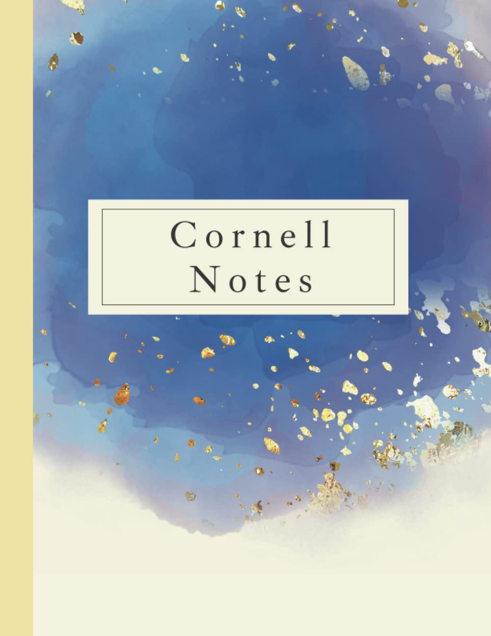 Cornell Notes Notebook: Cute Cornell Note Paper Notebook: Trendy Watercolor Blue & Gold Print, Light pink baixar o livro de graça