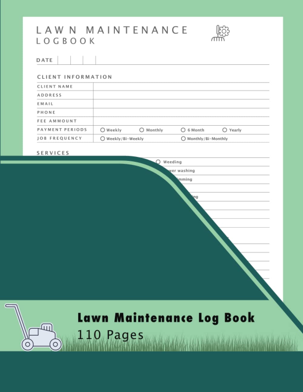 capítulo por capítulo baixar Lawn Maintenance Log Book: Lawn Mower Business Book | lawn care client log book simple lawn mowing and landscape in 8,5 x 11 inches, 110 pages | Lawn care client Log book to track client's Information