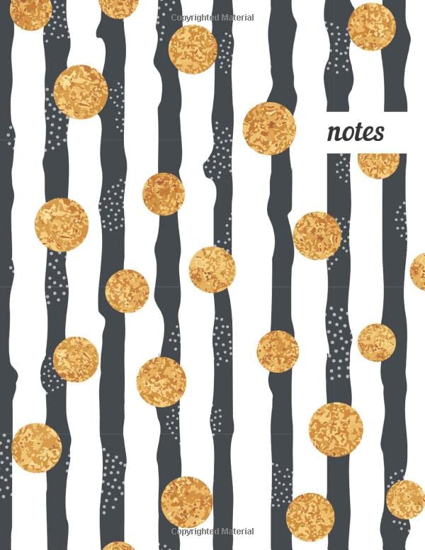 Notes: College Ruled Lined Journal, Cute Golden Pattern Design - Perfect for Office, School, College, Writing & Note Taking - Large 8.5 x 11 inches - 110 Pages baixar livro de graça