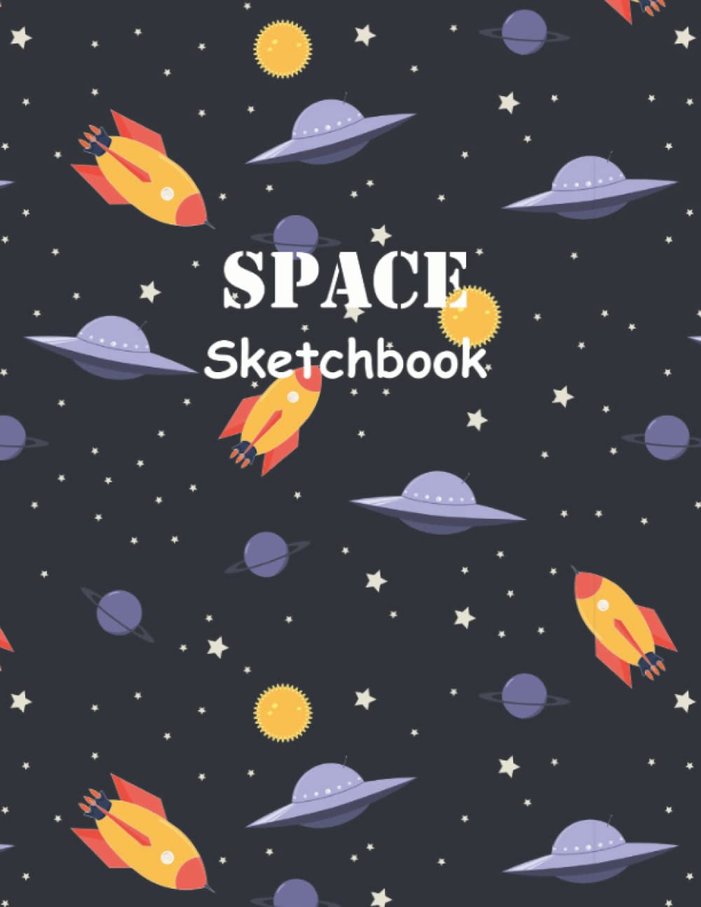 Space stars sketchbook: a simple sketchbook for kids, 120 pages, 8.5" x 11", blank paper for drawing baixar o livro de graça