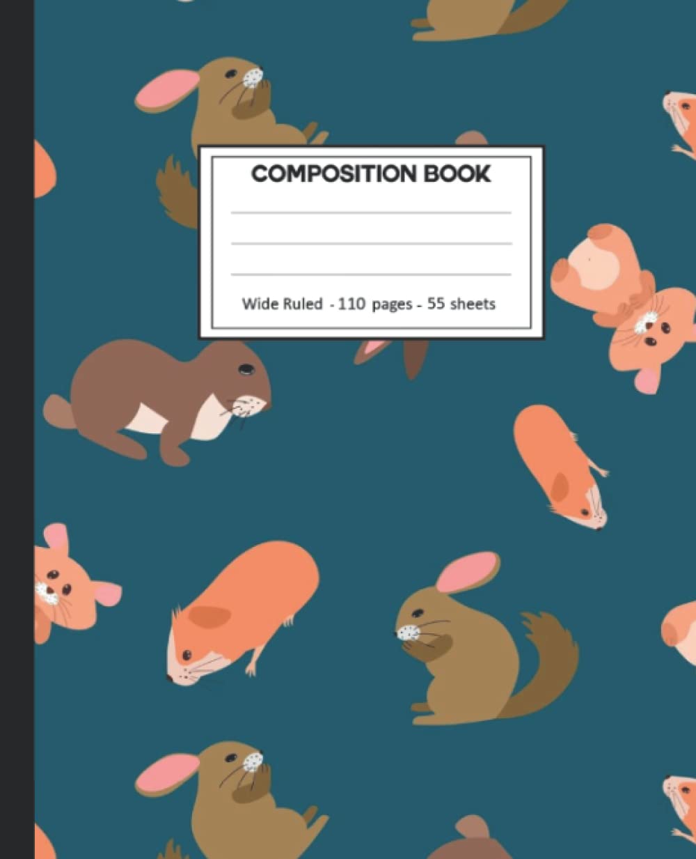 Composition Notebook: College Ruled: 110+ Lined Pages Writing Journal: Chinchilla on White. baixar livro de graça