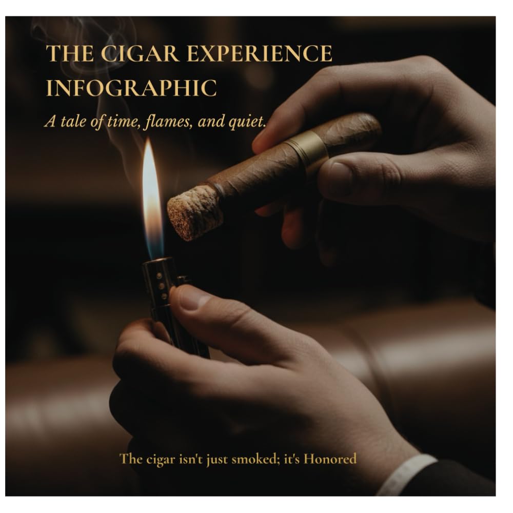 ler totalmente The Cigar Experiences Infographic: A tales of time, Flames, and Quiet
