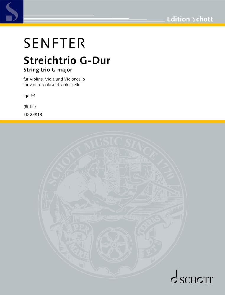 capítulo por capítulo baixar Senfter: String Trio G Major Op. 54 for Violin, Viola, Cello Score and Parts